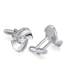 Gemelos para Boda Buttlerfly Crystal Steel Plated Cufflinks