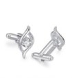 Gemelos para Boda Elegant Eye Crystal Steel Plated Cufflinks