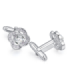 Gemelos para Boda Flower Crystal Steel Plated Cufflinks