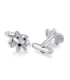 Gemelos para Boda Flower Star Crystal Steel Plated Cufflinks