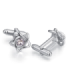 Gemelos para Boda Star Crystal Steel Plated Cufflinks