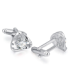 Gemelos para Boda Triangle Crystal Steel Plated Cufflinks