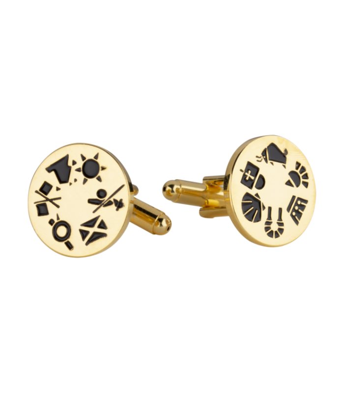 Gemelos para Camisa ALMAHISPANIA 6+6 Dorado 18mm