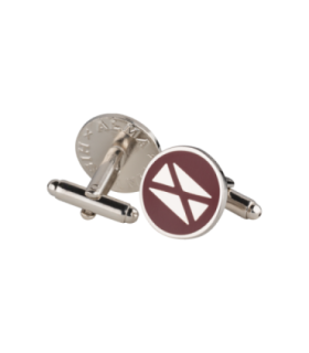 Gemelos para Camisa ALMAHISPANIA Aspa Esmaltado Rojo 18mm