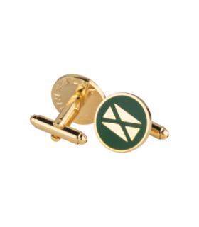 Gemelos para Camisa ALMAHISPANIA Aspa Esmaltado Verde 18mm