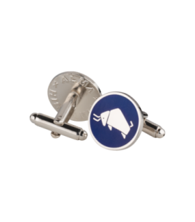 Gemelos para Camisa ALMAHISPANIA Bisonte Esmaltado Azul 18mm