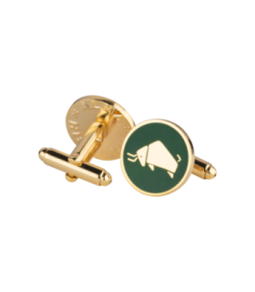 Gemelos para Camisa ALMAHISPANIA Bisonte Esmaltado Verde 18mm