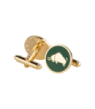 Gemelos para Camisa ALMAHISPANIA Bisonte Esmaltado Verde 18mm