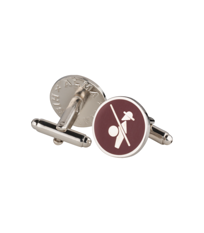 Gemelos para Camisa ALMAHISPANIA Quijote Esmaltado Rojo 18mm