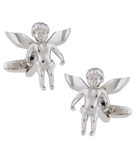 Gemelos para Camisa Ángel Plateado