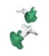 Gemelos para camisa Apple Verde
