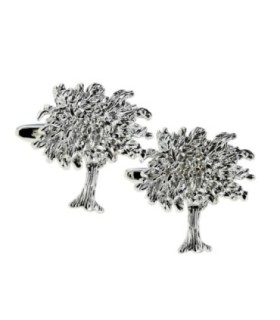 Gemelos para camisa Arbol con hojas