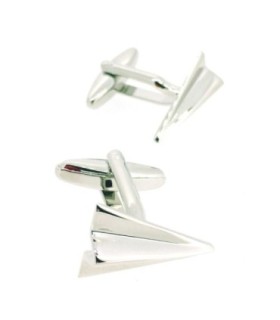 Gemelos para camisa Avion de Papel Acero