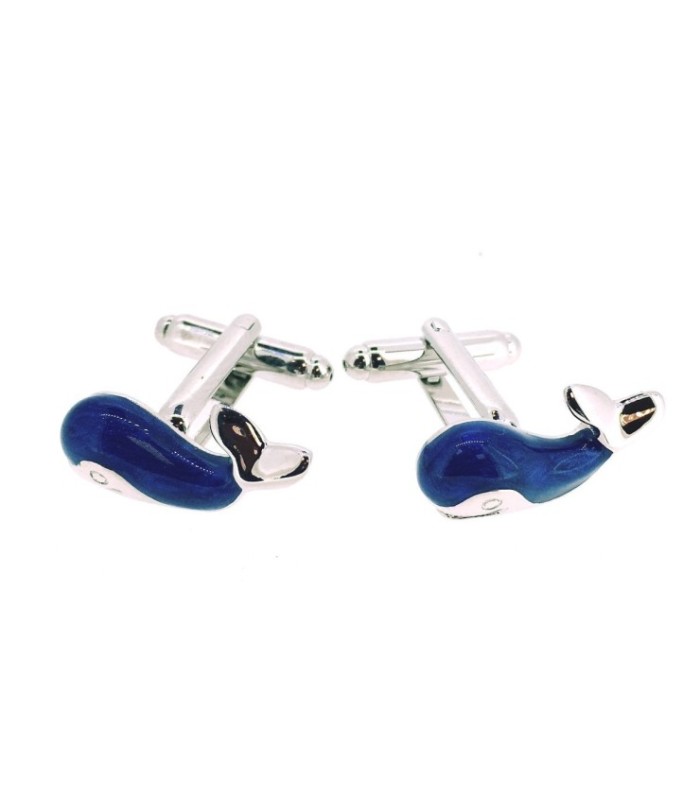 Gemelos para Camisa Ballena Azul Esmaltada