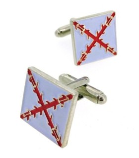 Gemelos para Camisa ‪Bandera de Batallón de Infantería de Marina Plateado 1717