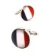 Gemelos para Camisa Bandera de Francia Redonda