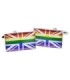 Gemelos para camisa Bandera de la Union Jack LGTBI