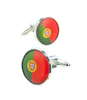 Gemelos para Camisa Bandera de Portugal Redonda