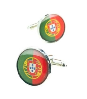 Gemelos para Camisa Bandera de Portugal Redonda Modelo II