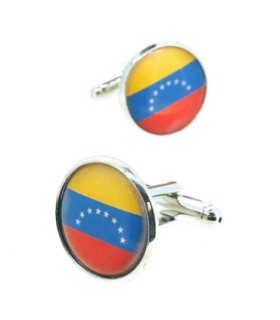 Gemelos para Camisa Bandera de Venezuela Redonda