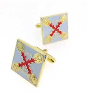 Gemelos para Camisa ‪Bandera del Batallón del Regimiento de Infantería de la Luisiana 1779-1781