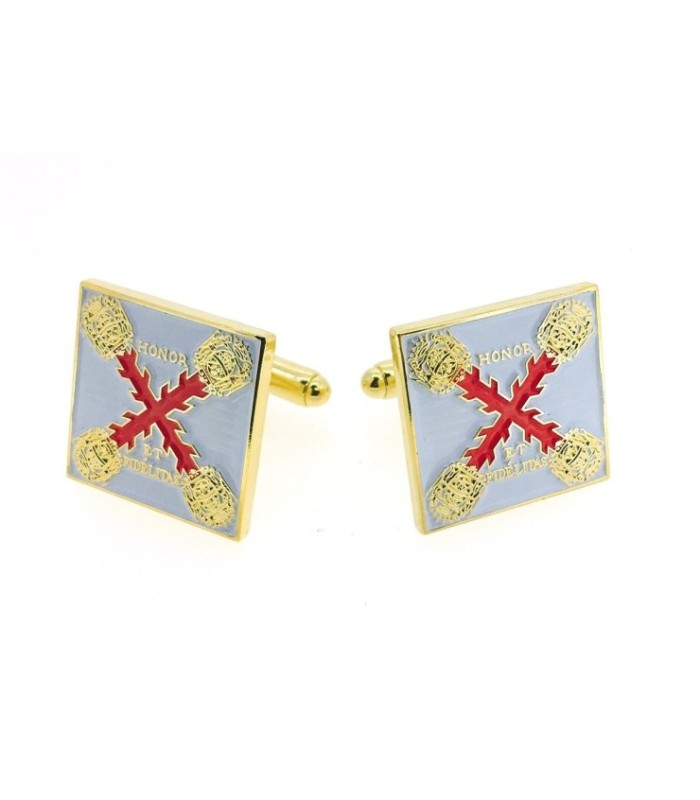 Gemelos para Camisa ‪Bandera del Batallón del Regimiento de Infantería de la Luisiana 1779-1781