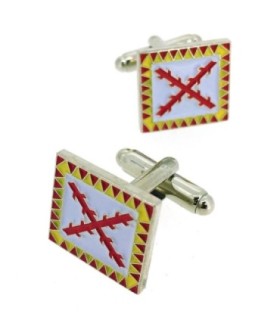 Gemelos para Camisa ‪Bandera del Tercio de Infantería Plateado 1585 - 1700