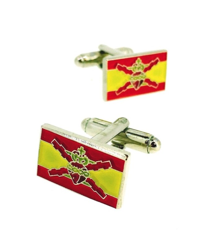 Gemelos para Camisa Bandera Sagrado Corazon con Cruz de San Andres