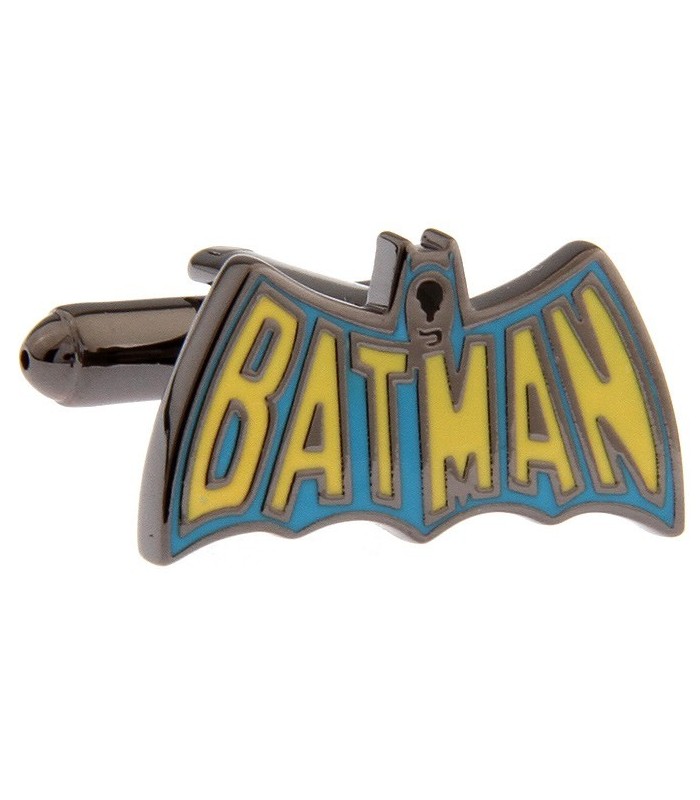 Gemelos para camisa Batman Logo Retro Acero Negro