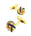 Gemelos para Camisa Blue Elegant Golden Knot