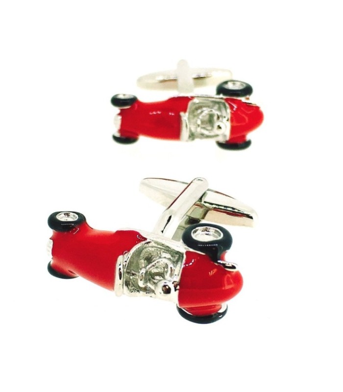 Gemelos para Camisa Bólido Rojo Años 30 en 3D