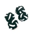 Gemelos para camisa Borla de Seda Bola Negro y Blanco