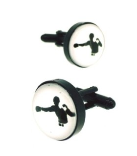 Gemelos para Camisa Boxeador Acero Negro