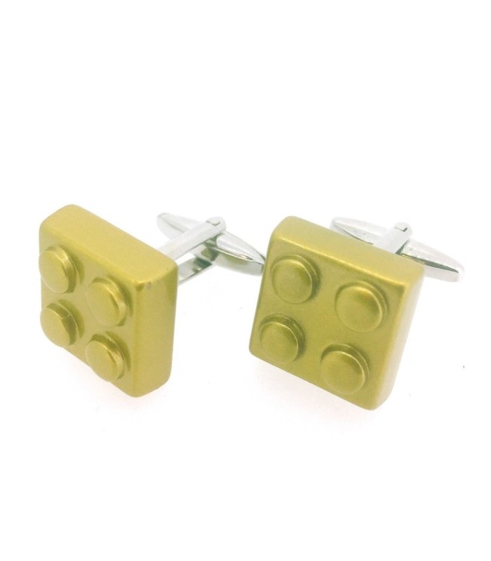 Gemelos para Camisa Brick color Dorado
