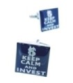 Gemelos para Camisa Broker Keep Calm and Invest