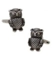 Gemelos para camisa Búho Acero