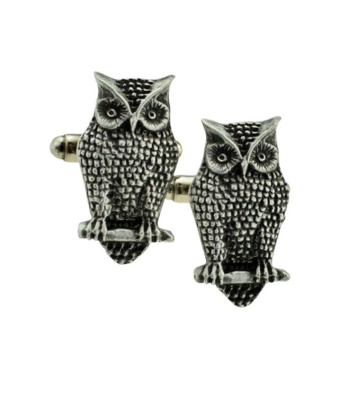 Gemelos para camisa Búho Acero Modelo 2