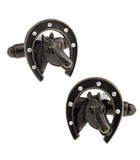 Gemelos para camisa Caballo Herradura Antique Bronze