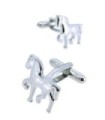 Gemelos para Camisa Caballo Plateado