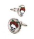 Gemelos para Camisa Calavera Tattoo con 3 rosas