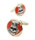 Gemelos para Camisa Calaveras Tattoo King Skull Red Heart