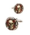 Gemelos para Camisa Calaveras Tattoo Red Roses