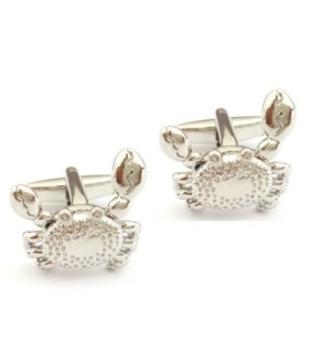Gemelos para Camisa Cangrejo 3D Plateado