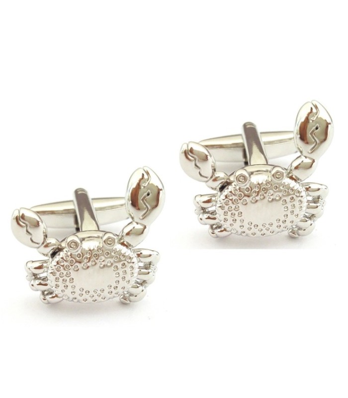 Gemelos para Camisa Cangrejo 3D Plateado