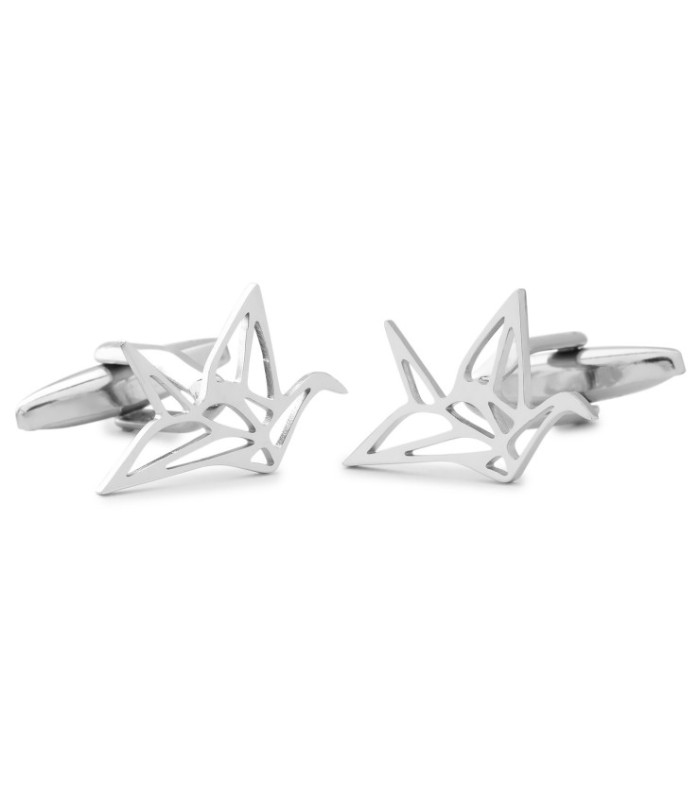 Gemelos para Camisa Cisne Origami Inox 20 mm