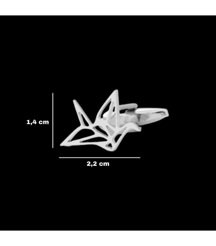 Gemelos para Camisa Cisne Origami Inox 20 mm