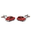 Gemelos para camisa Coche Fiat 500 Rojo 3D