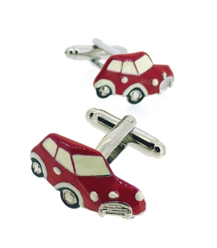 Gemelos para Camisa Coche Mini Color Rojo