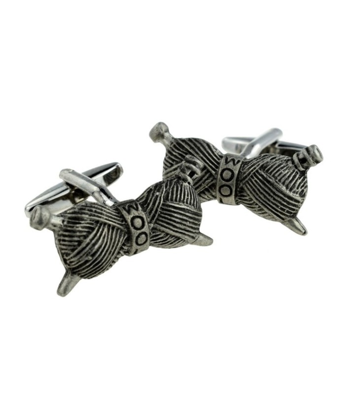 Gemelos para Camisa con Madeja de lana 30x15mm