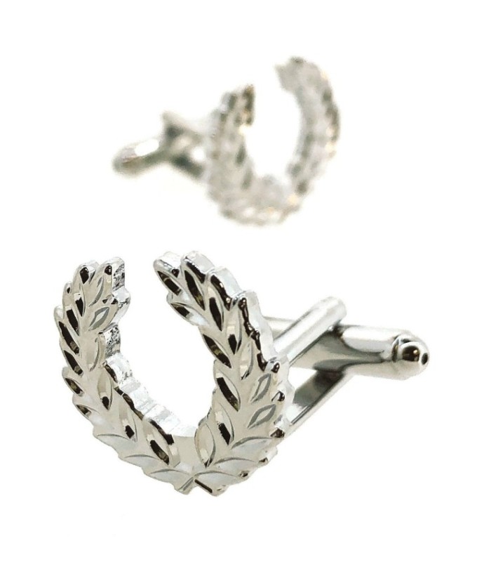 Gemelos para camisa Corona de Laurel Acero